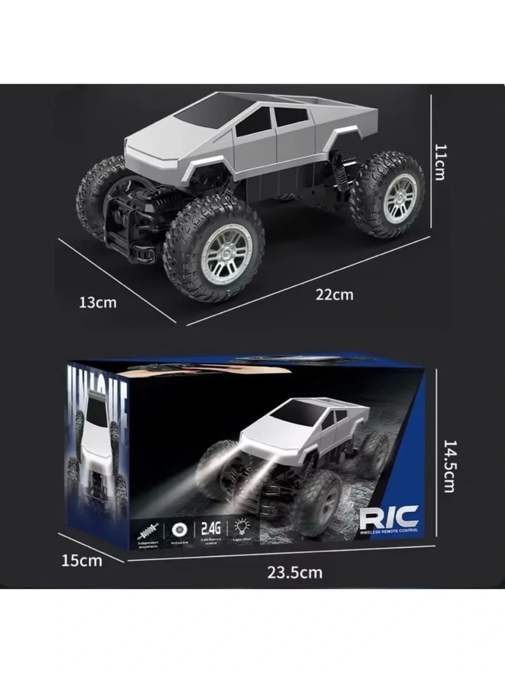 🆕- RIC Cyber Truck 2.4G Remote control USB Charging. New in Box.